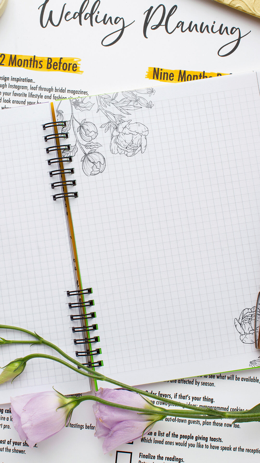 A notebook for bridal planner checklist for stress free wedding